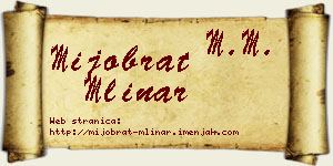 Mijobrat Mlinar vizit kartica